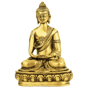 Japanse Boeddha Beeld Messing Amithaba - 20 cm