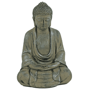 Japanse Boeddha Beeld Polyresine Amithaba - 16 x 13 x 24 cm