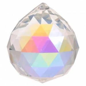 Regenboogkristal Bol Donker Parelmoer (5 cm)