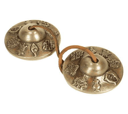 Tingsha's Superieure Klank 8 Voorspoedsymbolen (6,6 cm - 190 gram)