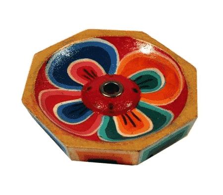 Wierookbrander Lotus Gelakt Hout (6 cm)
