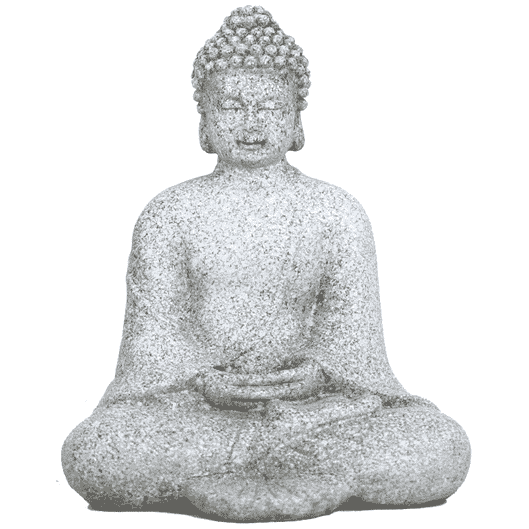 Meditatie Boeddha Steengrijs (12 cm)