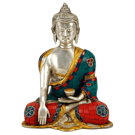 Boeddha Shakyamuni met Mozaïek Decoratie (20 cm)