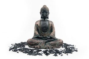 Japanse Boeddha Beeld Polyresine Meditatie - 19 x 12 x 24 cm