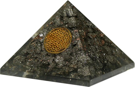 Orgonite Piramide Pyriet - Flower of Life - (60 mm)