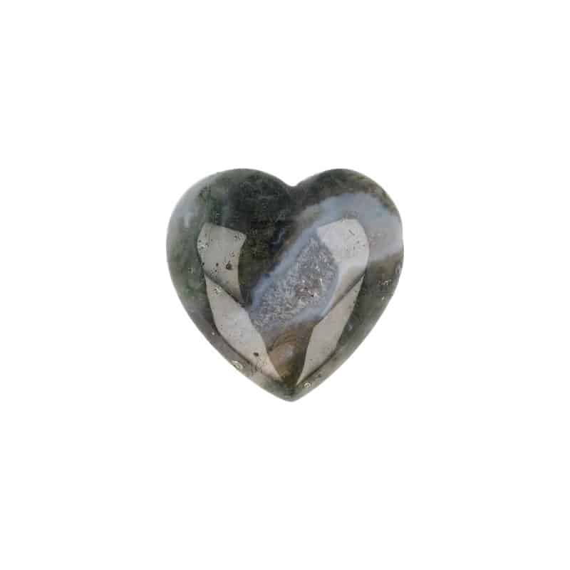 Hartvormige Edelsteen Agaat Mos (30 mm)