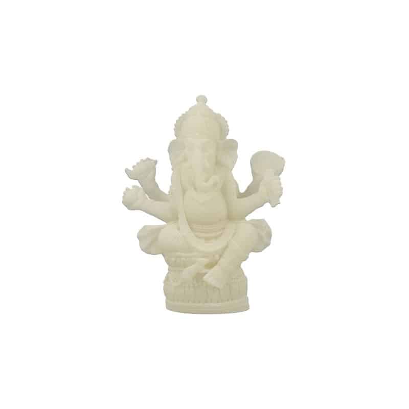 Sneeuwkwarts Beeldje Ganesha (13 cm)