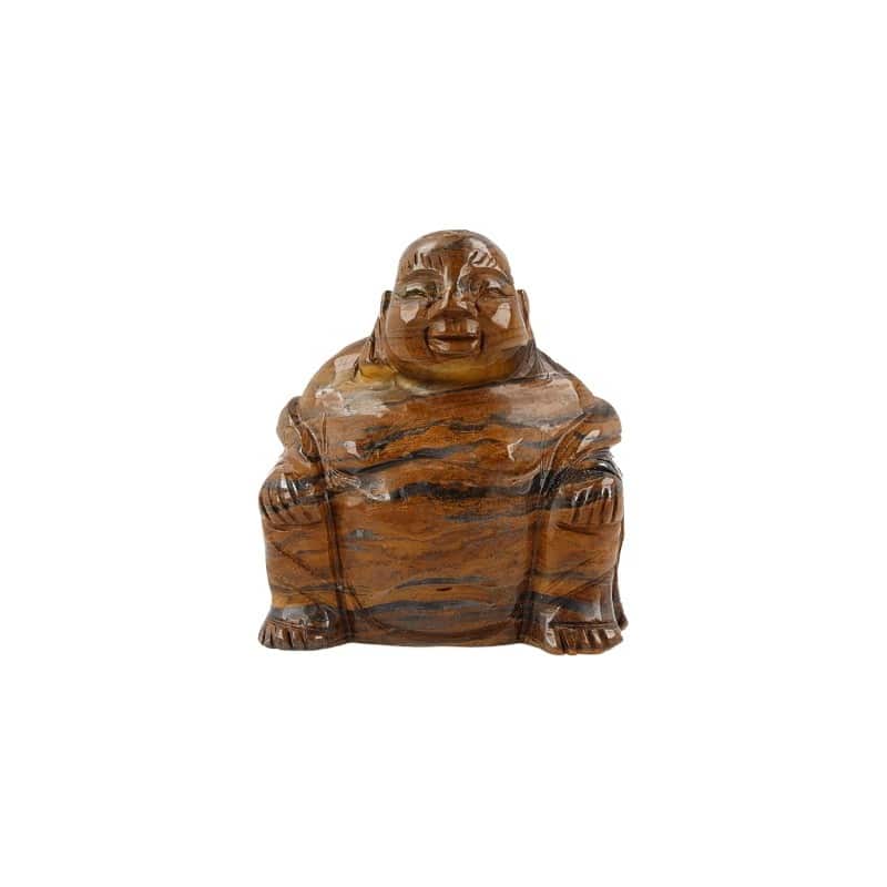 Boeddha van Edelsteen - Tijgeroog (75 mm)