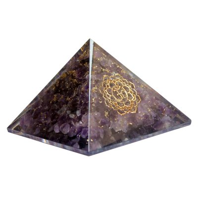 Orgonite Piramide Amethist - Kroonchakra - (70 mm)