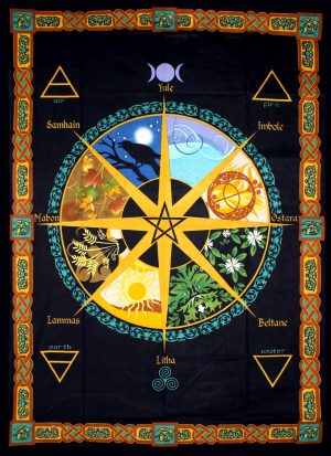 Katoenen Wandkleed Pagan Kalender