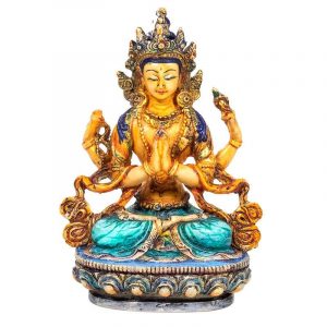 Chenresig Boeddha Gekleurd (15 cm)