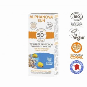 Alphanova SUN BIO SPF 50+ Getinte Zonnebrandcrème voor Allergische Gevoelige Huid - Waterproof