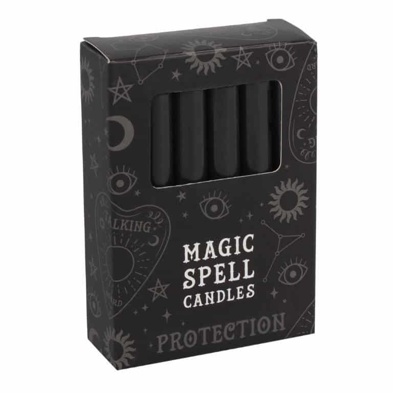 Magic Spell Kaarsen Bescherming (Zwart - 12 stuks)