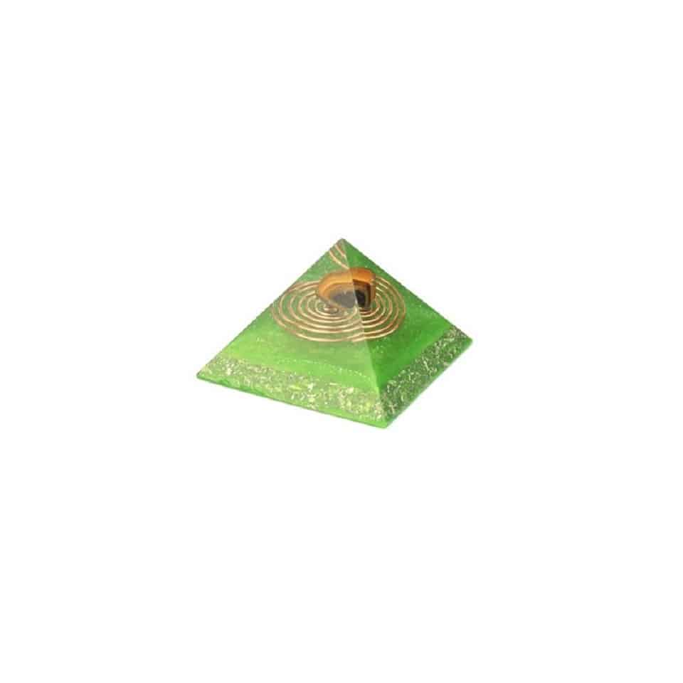 Orgonite Piramide Tijgeroog - Cheops - (60 mm)