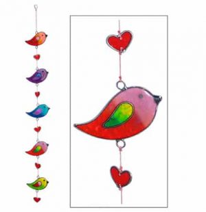 Raamdecoratie Vogels Multicolor