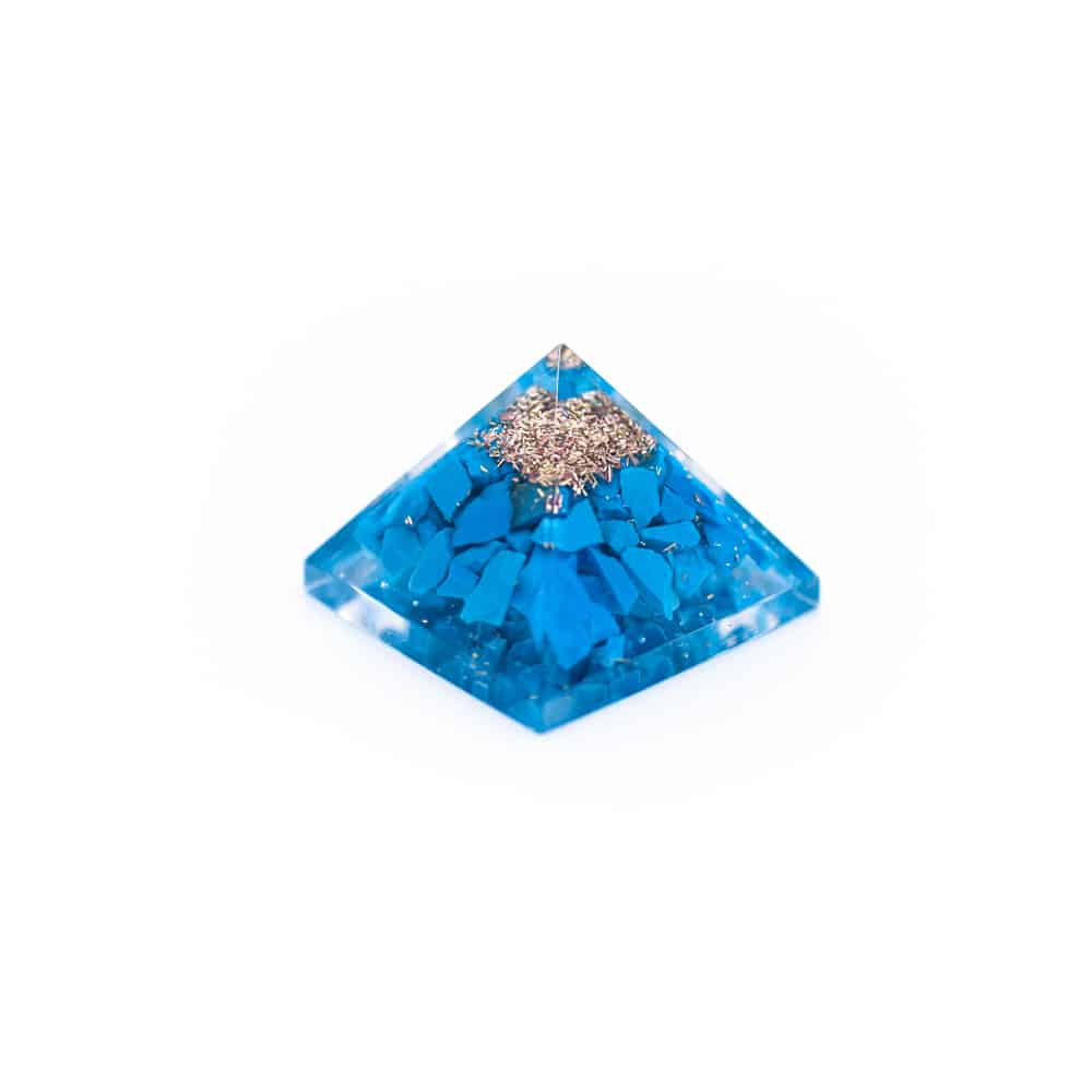Orgonite Piramide Mini Turkoois (25 mm)