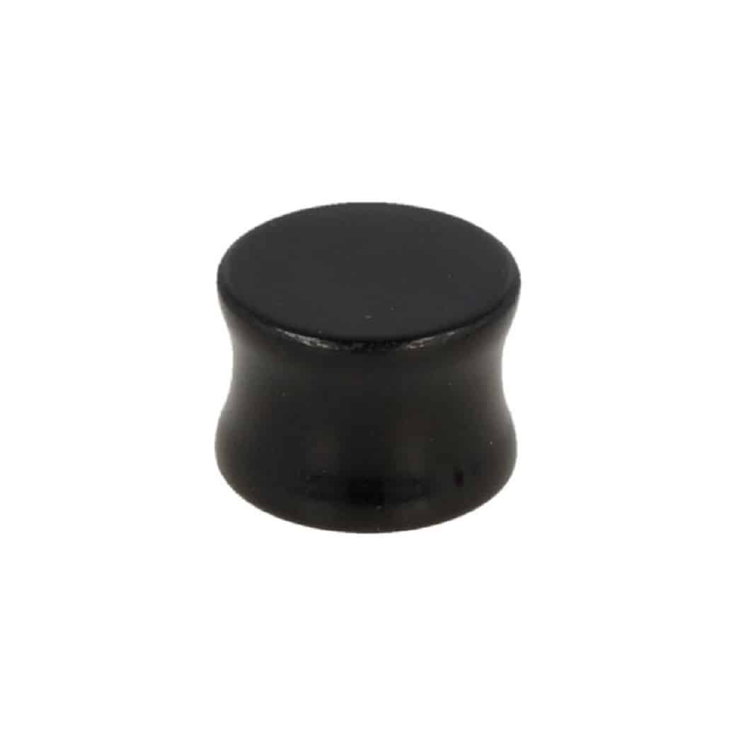 Plug Oorpiercing Obsidiaan Zwart (16 mm)