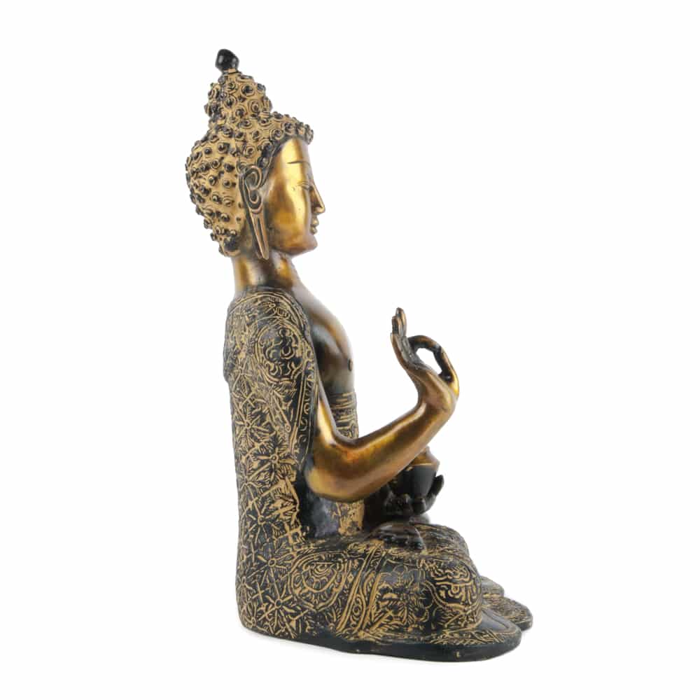 boeddha meditatie goud zijkant rechts