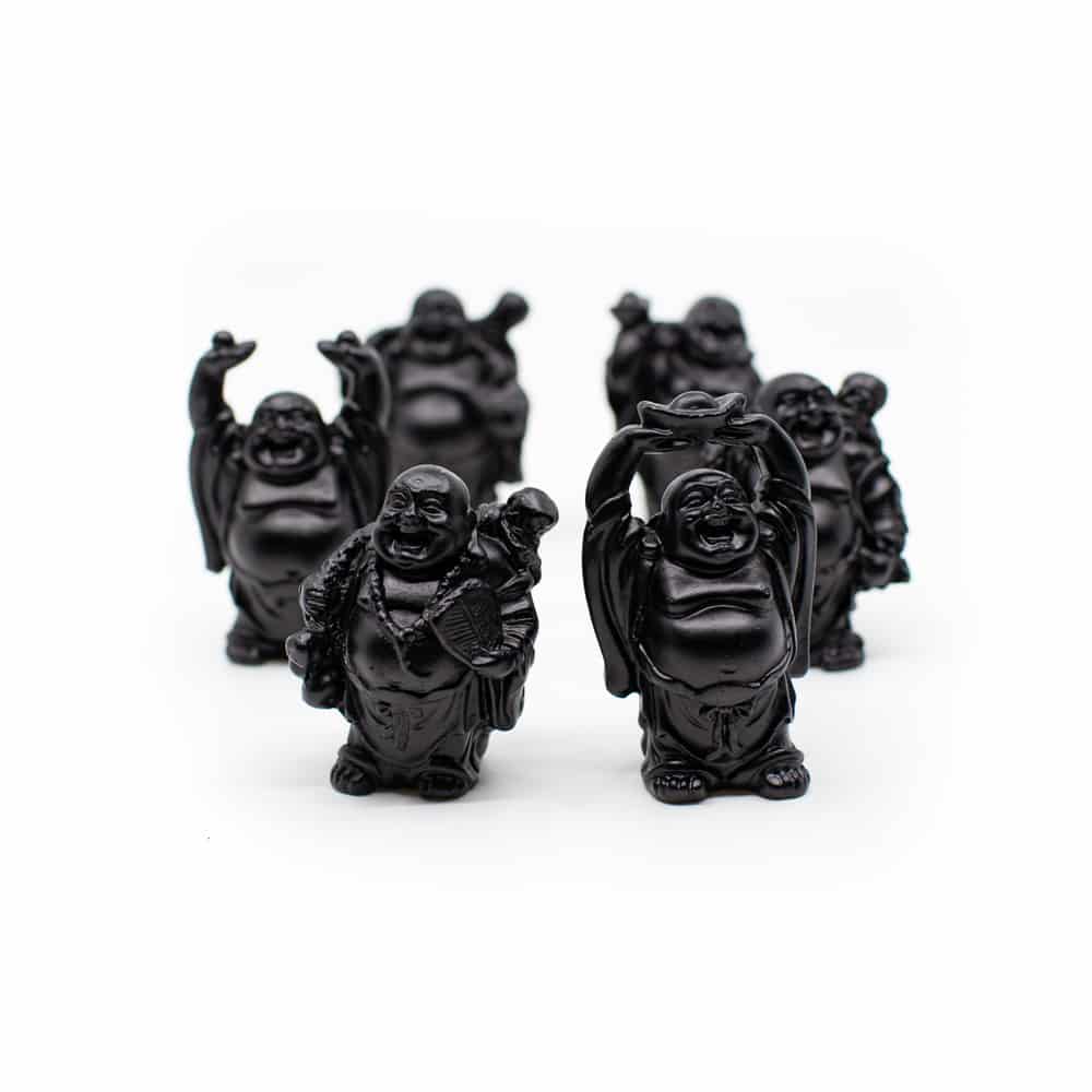 Zwarte mini boeddha beeldjes