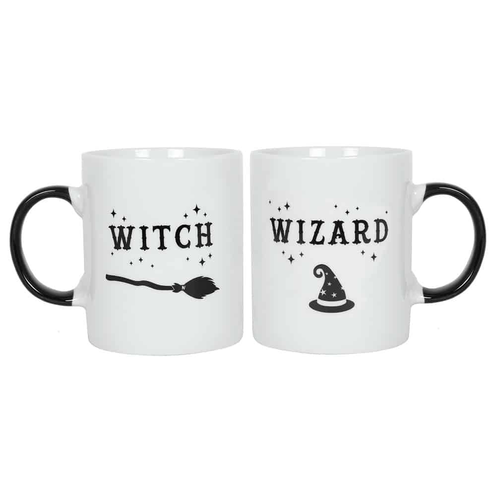Mokken "Witch" en "Wizard" (Set van 2)