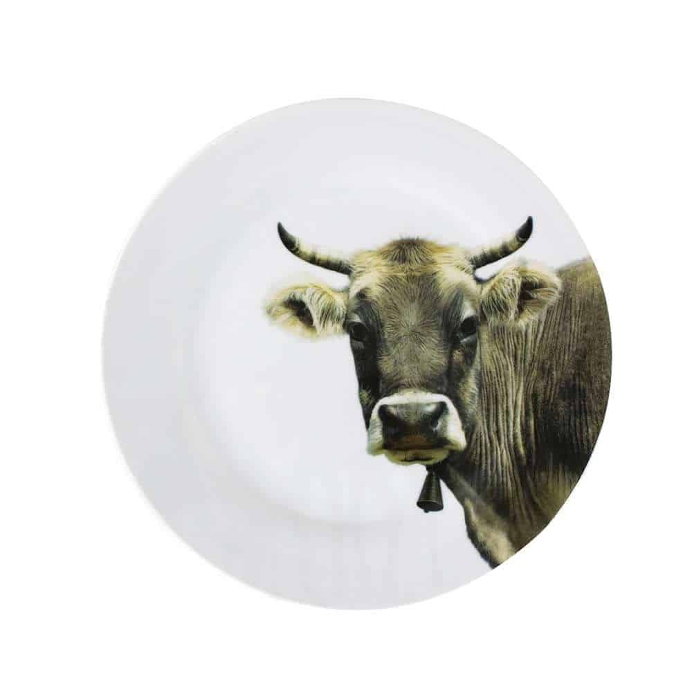 Porseleinen Dinerbord Zwitserse Koe (27 cm)