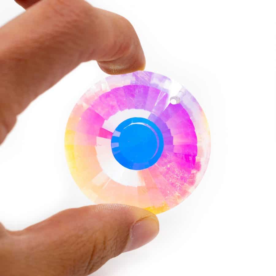 regenboogkristal cirkel parelmoer