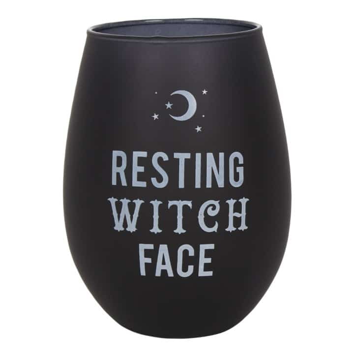 Wijnglas "Resting Witch Face"