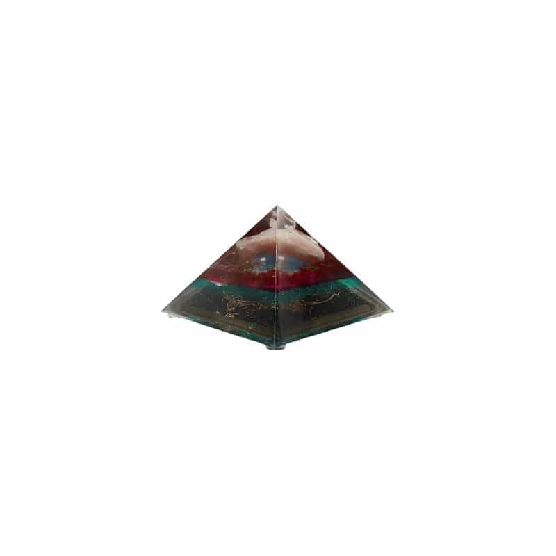 Orgonite Piramide Bergkristal/ Rozenkwarts (112 mm)