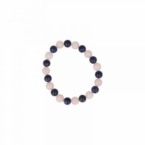 Edelsteen Armband Lapis Lazuli/ Rozenkwarts