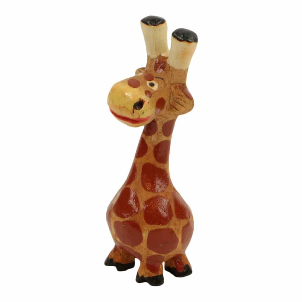 Houten Giraffe met Buikje S