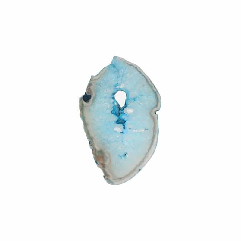 Blauwe  Agaatschijf Middel (10 - 15 cm)