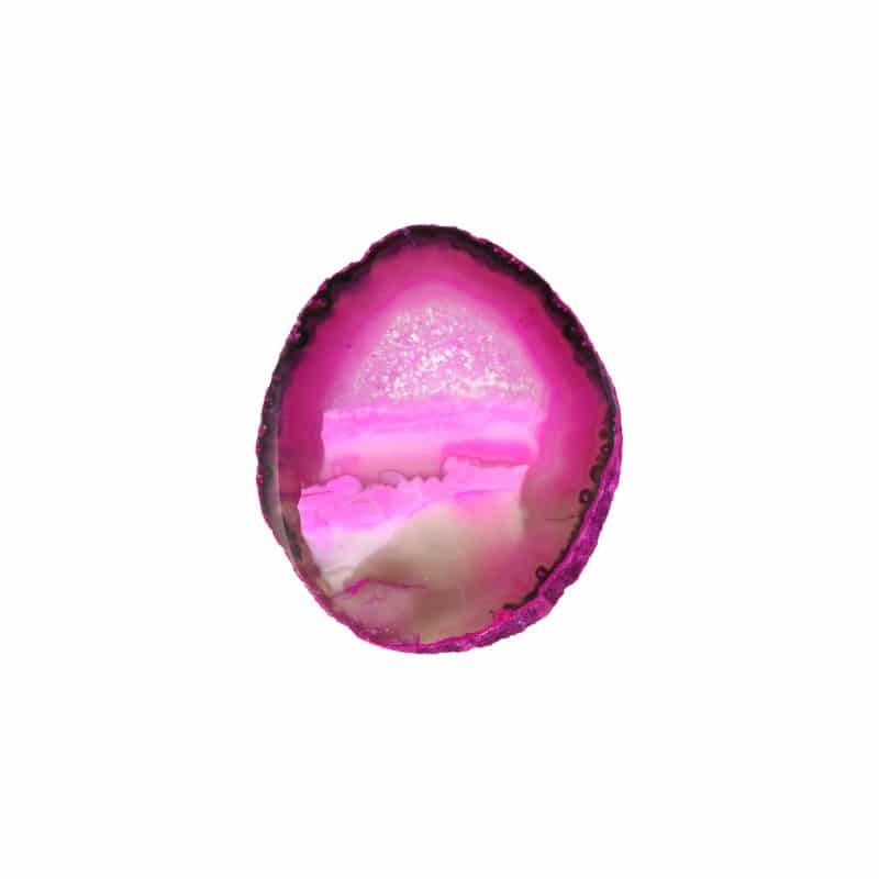 Roze Agaatschijf Middel (10 - 15 cm)