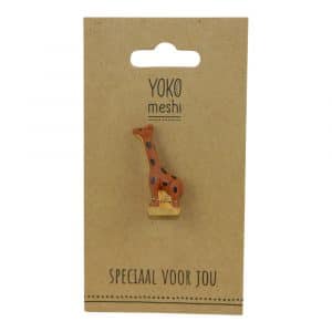 Polystone Amulet "Giraffe durf je Nek uit te steken" (4 cm)