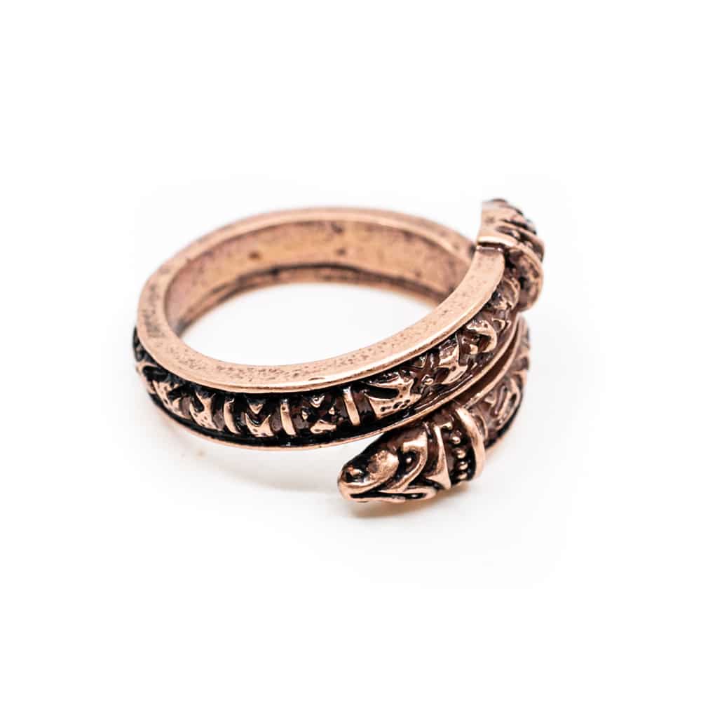 Verstelbare Viking Ring Runen Bronskleurig