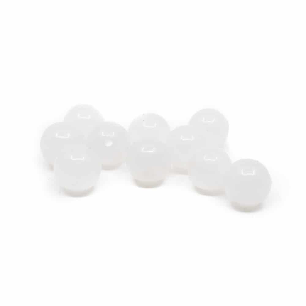 Edelsteen Losse Kralen Witte Jade - 10 stuks (8 mm)