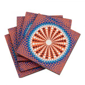 Vierkante Onderzetters Mandala (Set van 5)