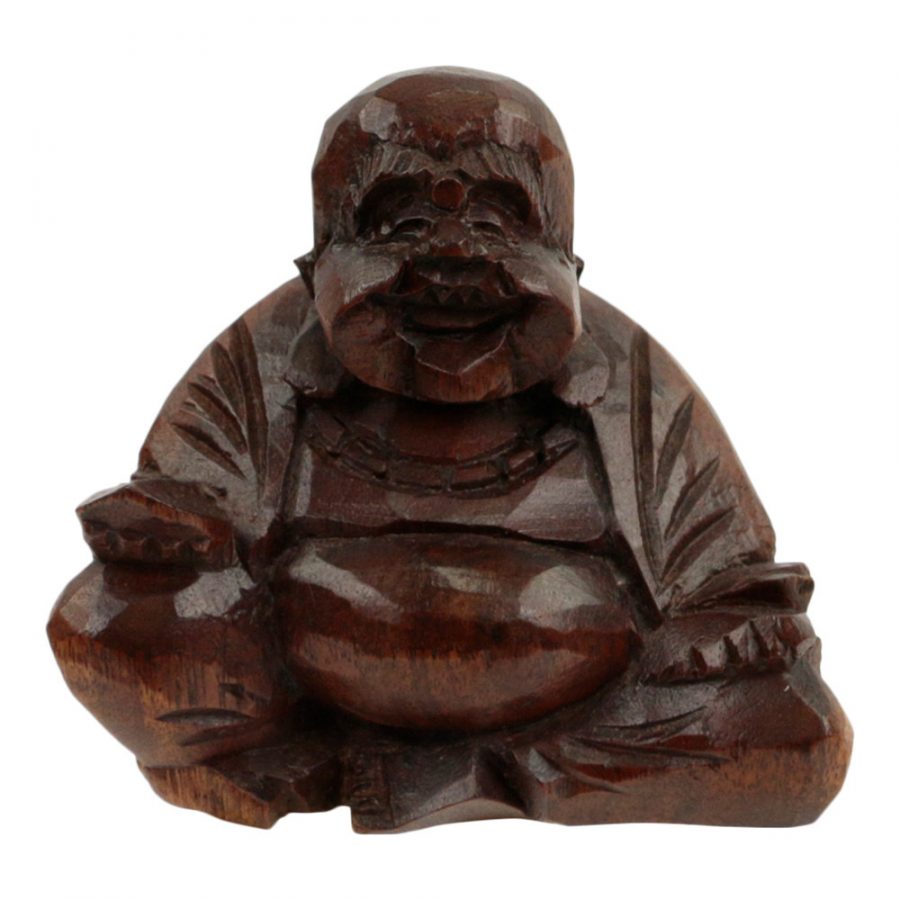 overstroming Higgins pols Houten Beeld Happy Boeddha (7 cm) Kopen - Spiru