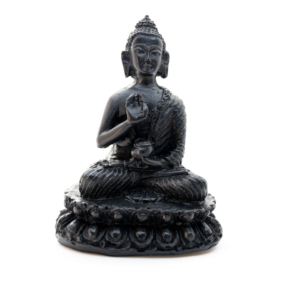 Boeddha Beeld- Zwarte afwerking - Teaching (10 cm)