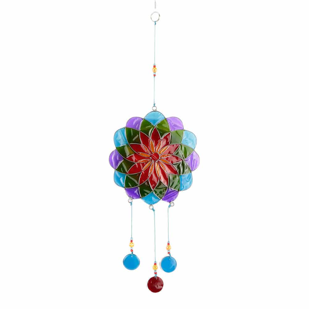Hangende Decoratie Mandala Multicolor (41 x 14 x 1 cm)