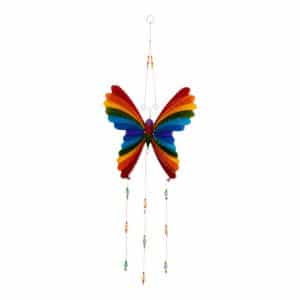 Hangende Decoratie Vlinder Regenboogkleuren (48 x 17 x 1 cm)
