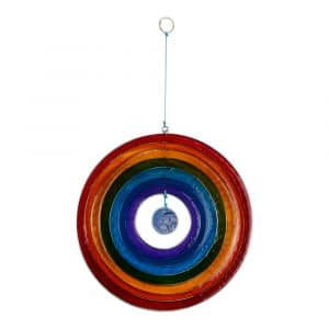 Hangende Decoratie Cirkel met Ringen Multicolor (27 x 16 x 1 cm)