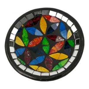 Kom Mozaïek Multicolor en stukjes Spiegel (15 cm)