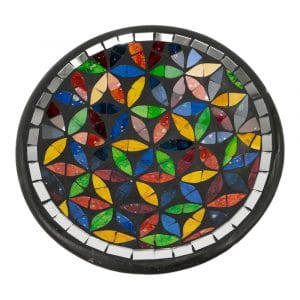 Kom Mozaïek Multicolor en stukjes Spiegel (24 cm)