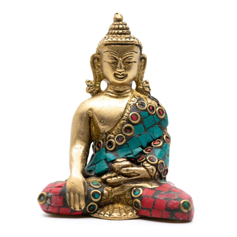 Boeddha Beeld Shakyamuni met Mozaïek Decoratie (7 cm)