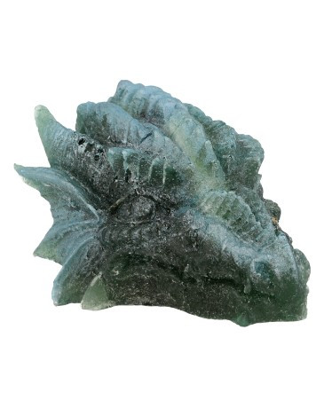 Kristallen Draken Schedel Seleniet/ Hematiet Orgoniet - 10 cm
