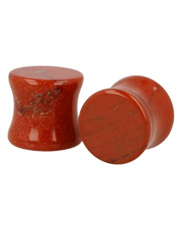 Plug Oorpiercing Jaspis Rood - 12 mm (Set van 2)