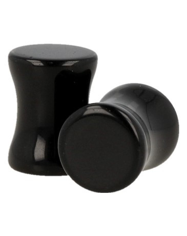 Plug Oorpiercing Obsidiaan Zwart - 8 mm (Set van 2)