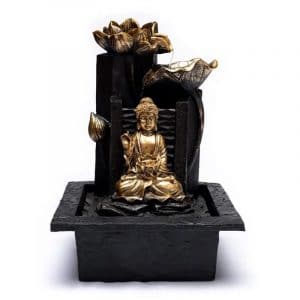 Boeddha Lotusbloem Waterfontein (21,5 x 19 x 31,5 cm)