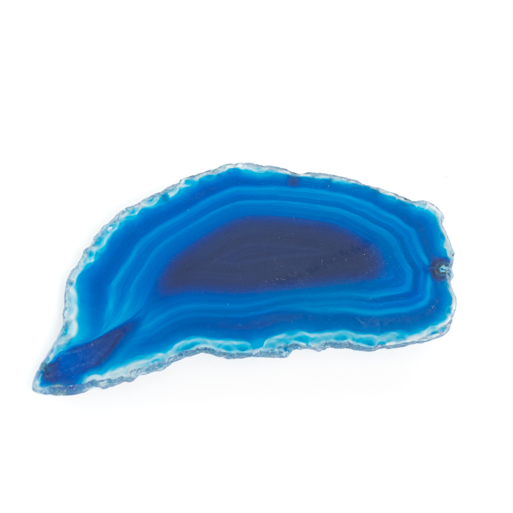 Schijf Blauwe Agaat Middel (6 - 8 cm)
