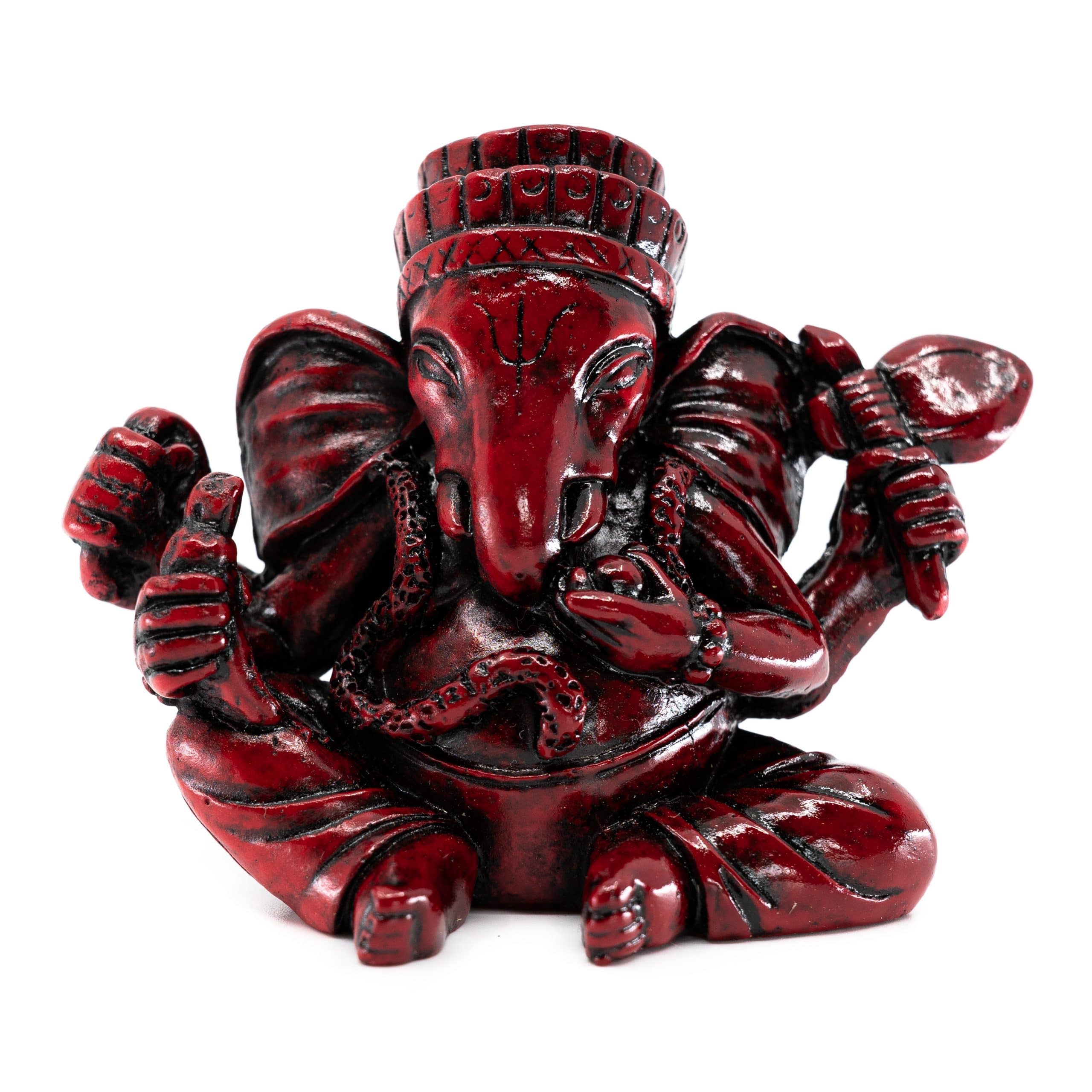 Ganesha Beeld Donkerrood (8,5 cm)
